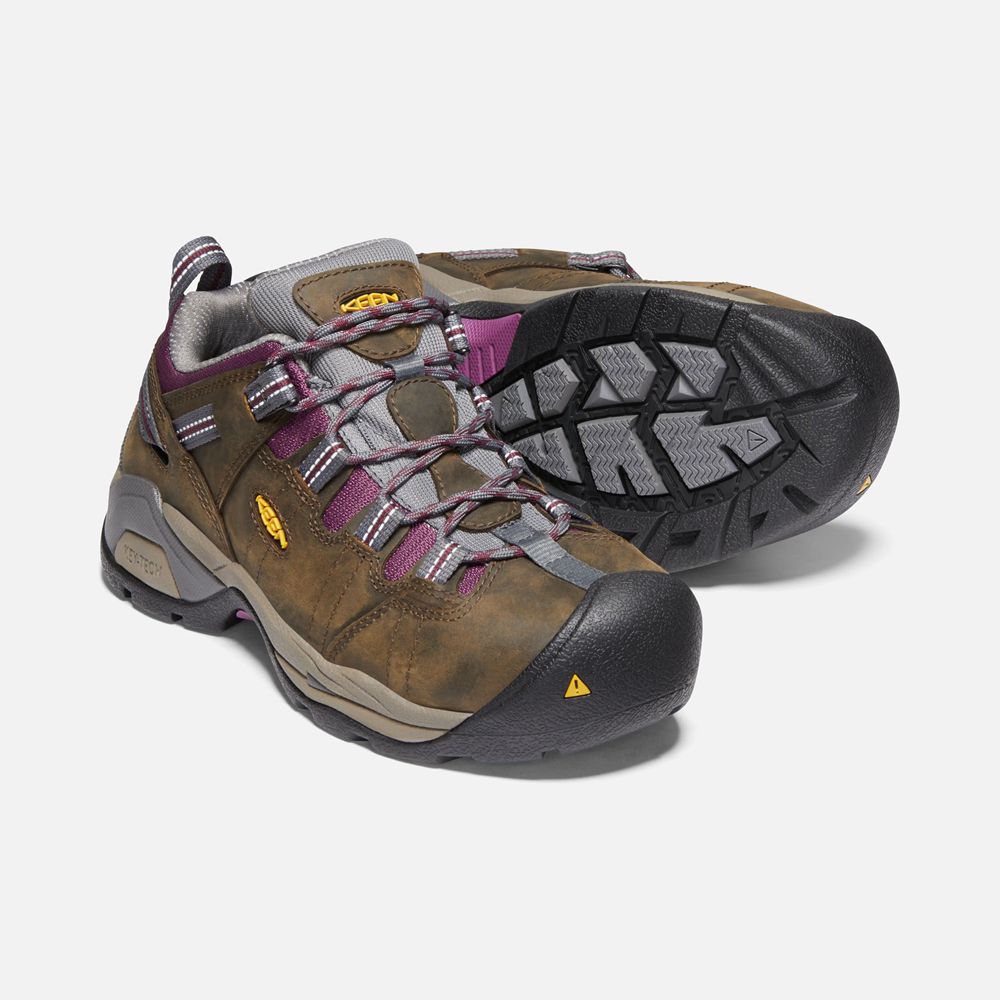 Zapatos de Trabajo Keen Mexico Marrom - Mujer Detroit Xt (Steel Toe) - AN1832094